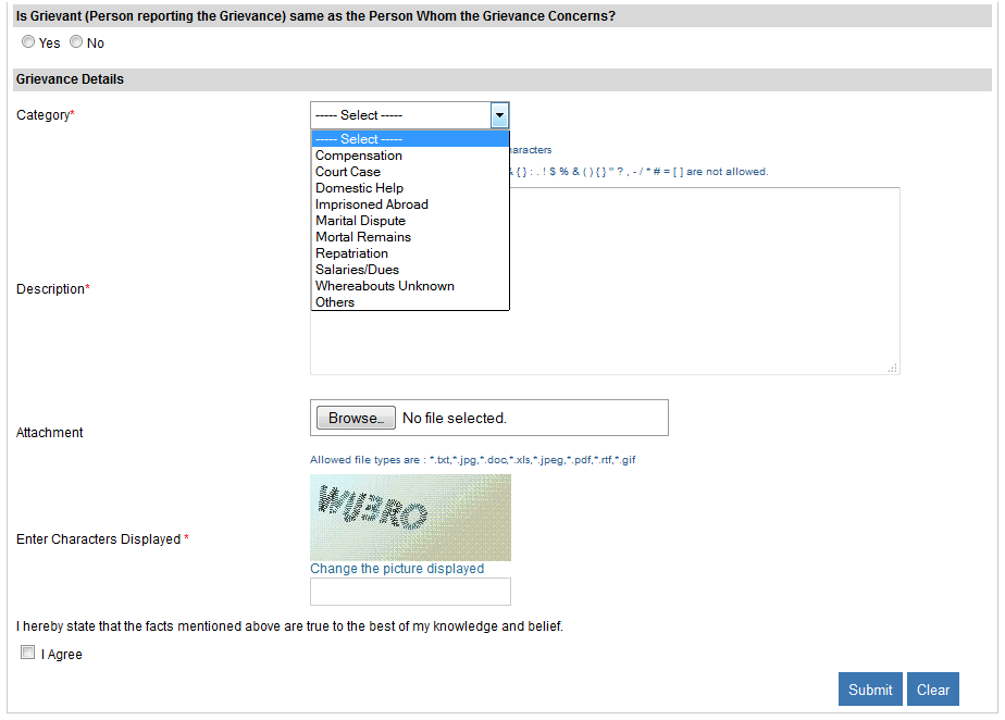 MADAD Portal: Online Grievance System